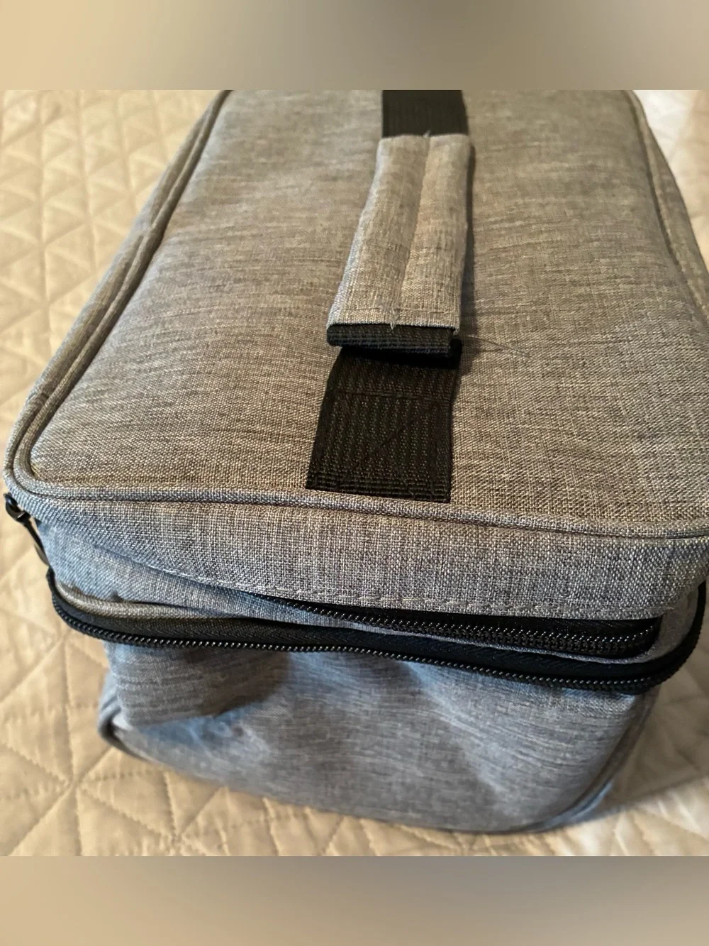 Toiletry Bag Travel Personal Carry Duffel Medicine Unisex NEW Gray Zippers Extra